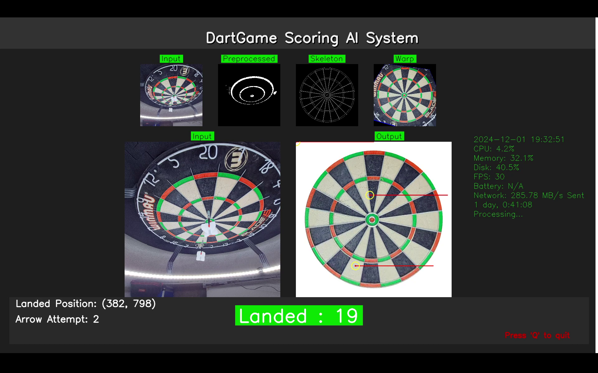 AI Powered Dart Game Scoring System